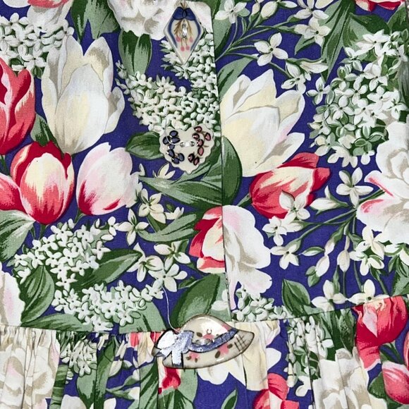 Dogwood Lane Vintage Floral Prairie Dress Sleeveless 6X - Picture 6 of 7